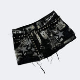 Sparkling Denim Vintage Black Skirt blue / S