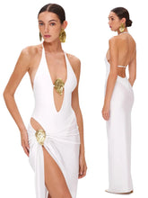 Deep V Neck Swimsuit High Leg Backless Beachwear Set