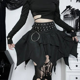 Drawstring Mini Skirt black / XS
