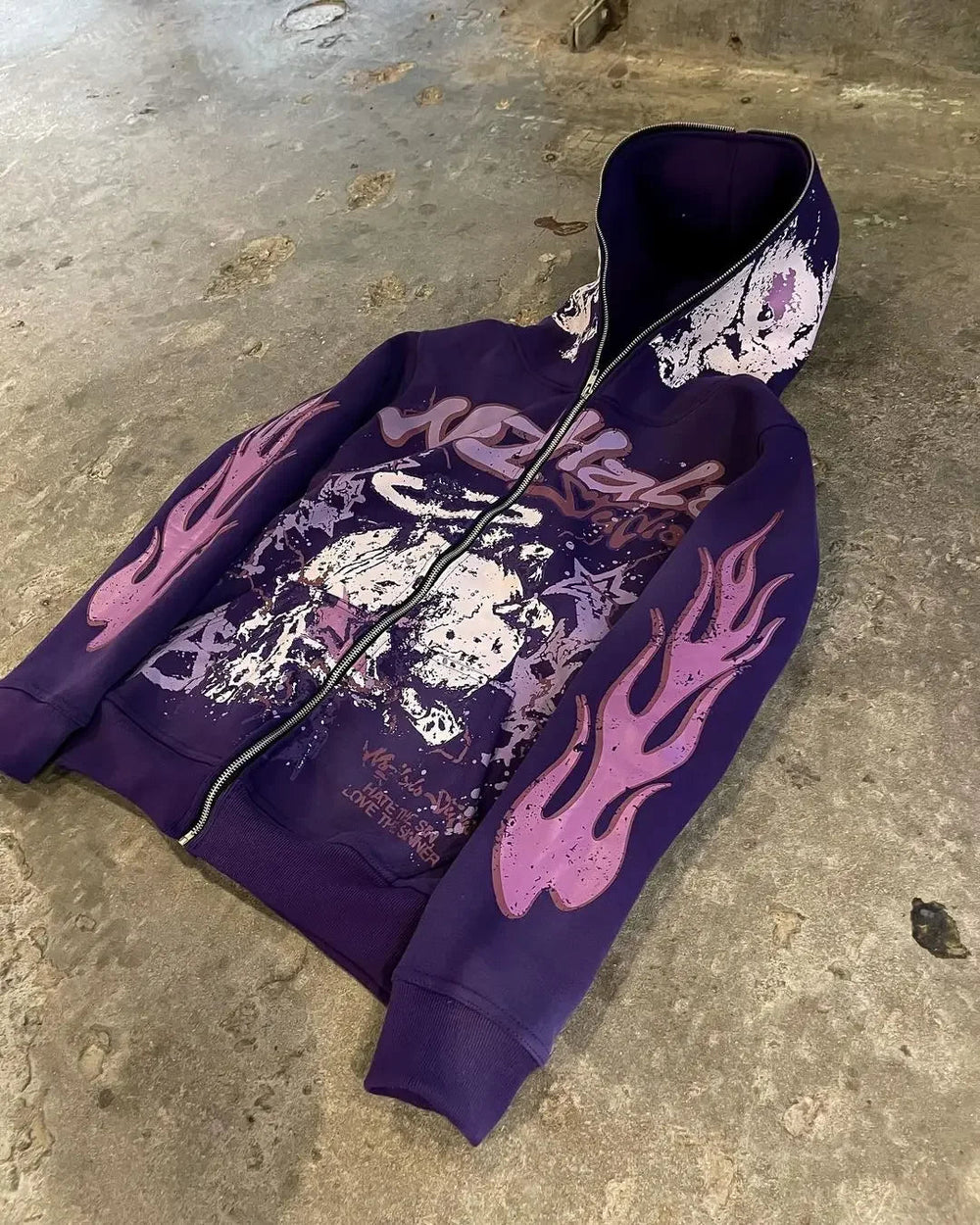 Dark Blaze Sleeve Zip Hoodie black / M