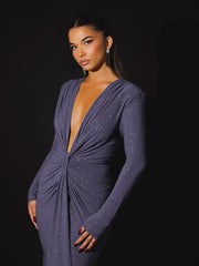 Sophia/ Glitter V-Neck Dress