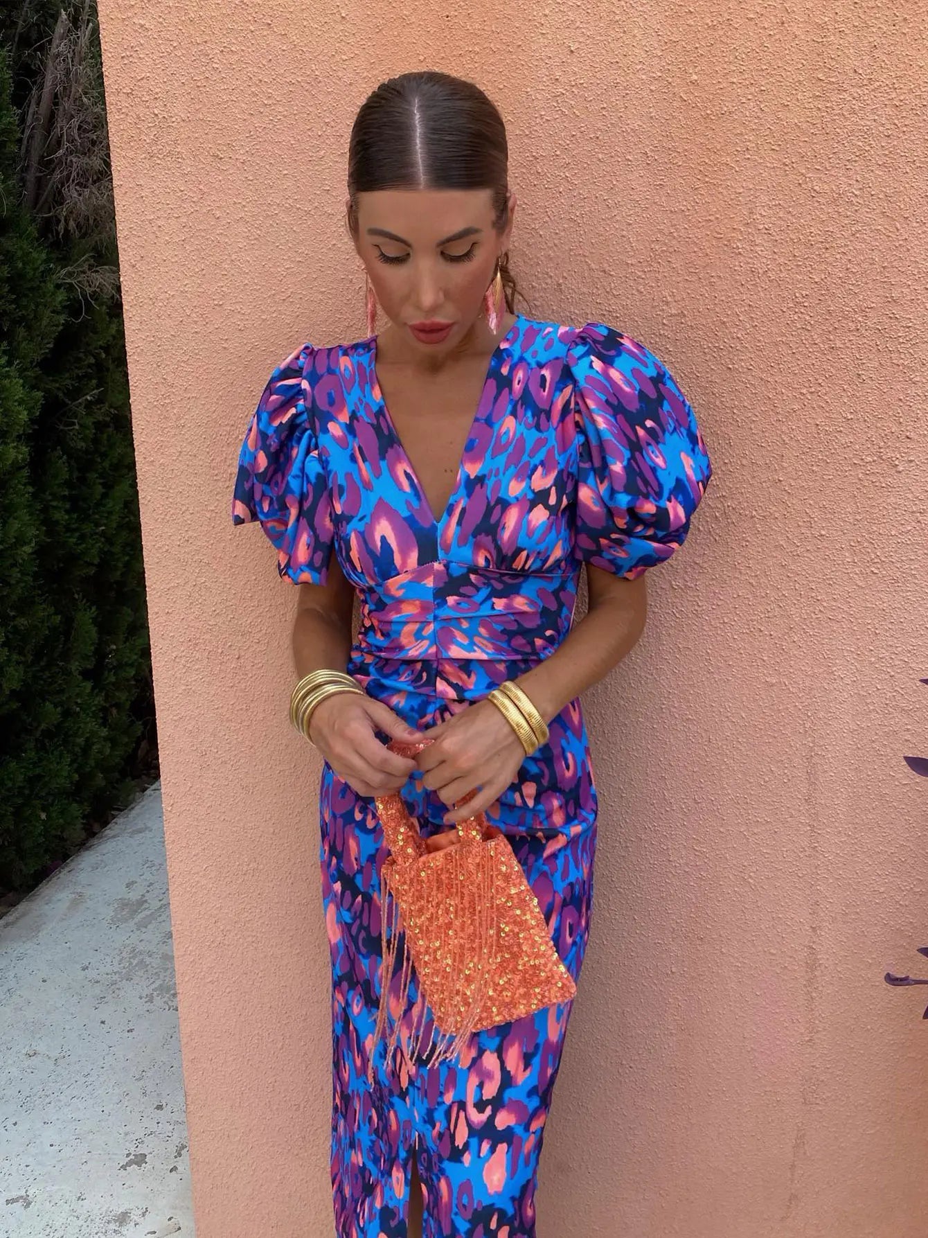Puff Sleeves Dress