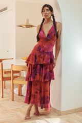 FERRERAS - REFINED STYLE RUFFLE MIDI DRESS