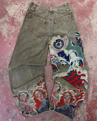 Y2K Gothic Streetwear Baggy Pant brown / S