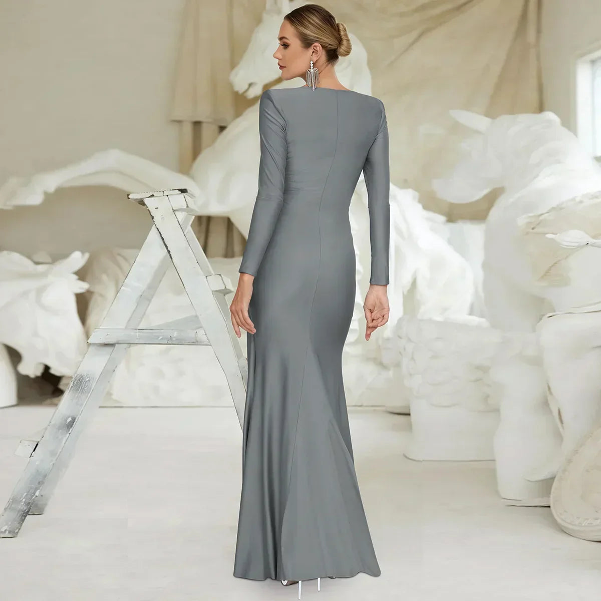 Chic Pleated Maxi Dress