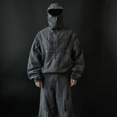 Y2K Gothic Denim Joining Zipper Hoodie