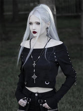Antique Rebel Gothic Ebony Short Hoodie Black / S