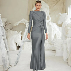 Chic Pleated Maxi Dress