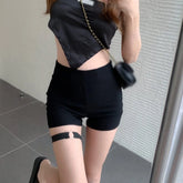 Stretchy Yoga Gym Workout Short black / S