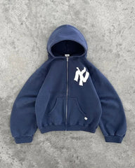 Dark Antique Large Design Hoodie Blue / M