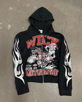 Dark Printed Design Pullover Hoodie