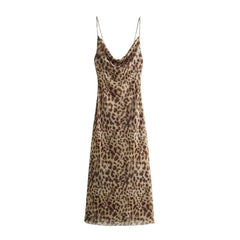 JAMILLA - LEOPARD-INSPIRED STRAPPY MAXI DRESS