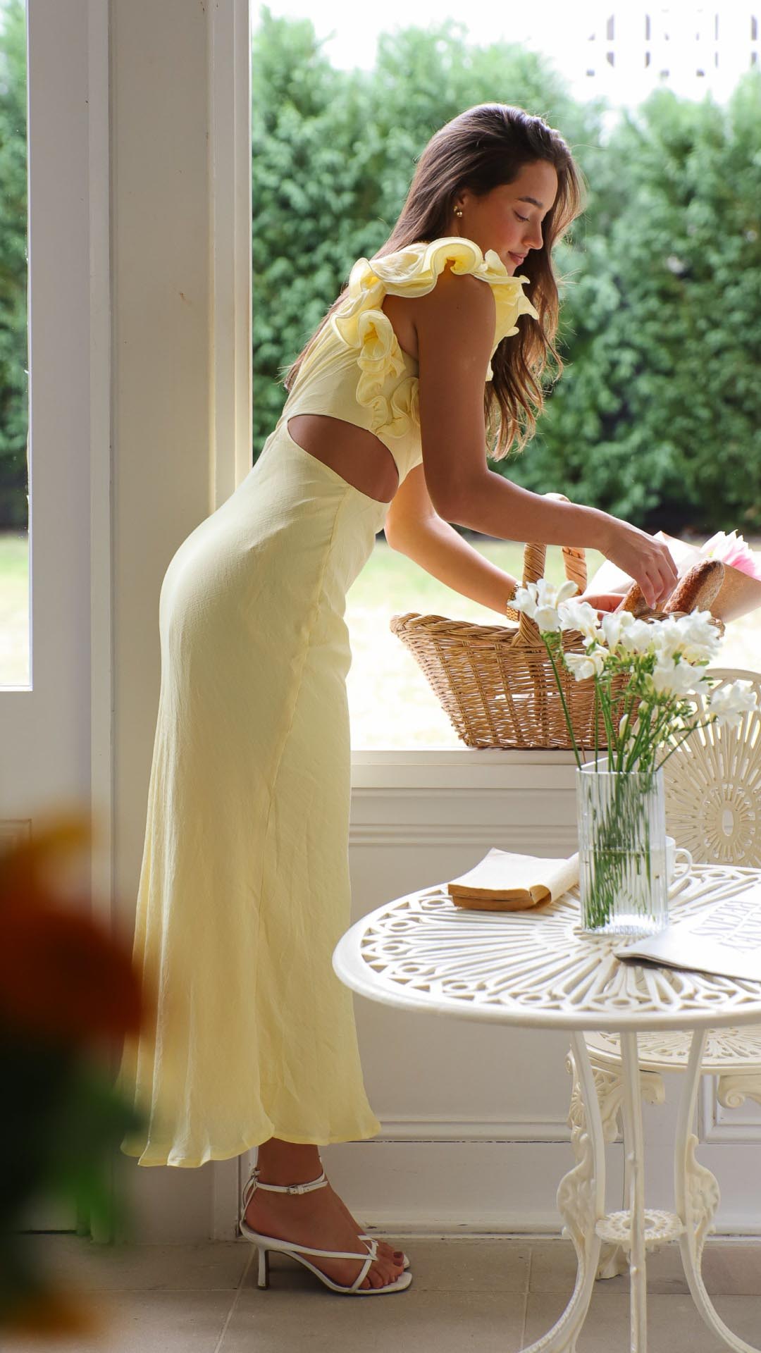 One-Shoulder Cutout Maxi Dress
