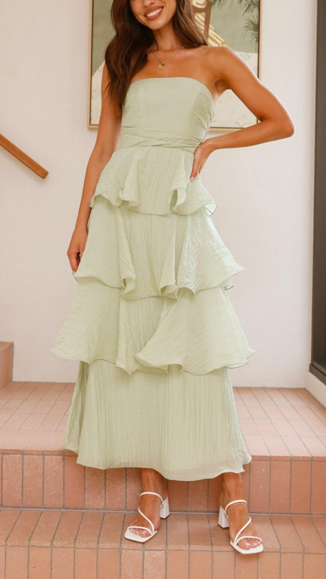 Tiered Ruffle Maxi Dress