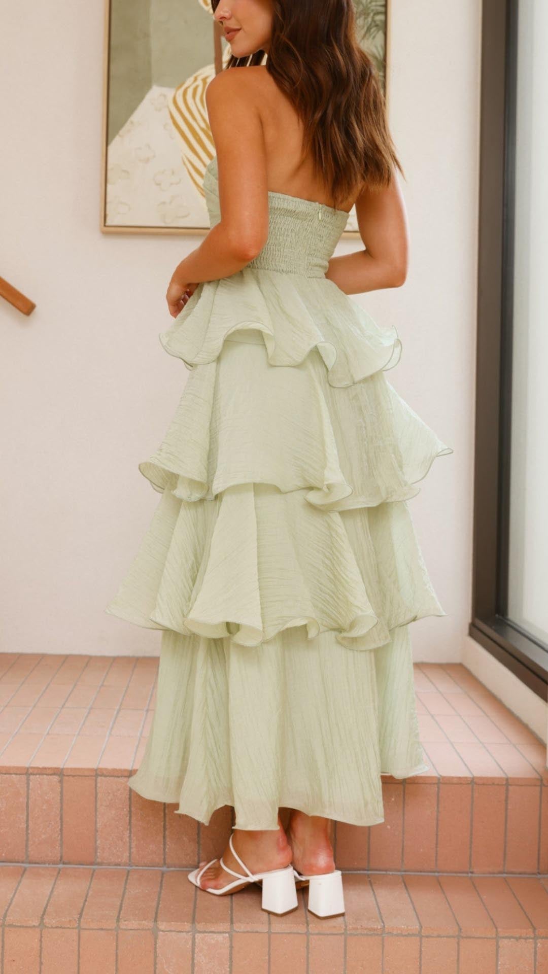Tiered Ruffle Maxi Dress