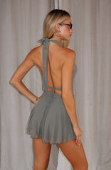 Golden Nights Mini Dress Olive