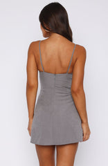 Excuse Me, Darling Mini Dress Grey