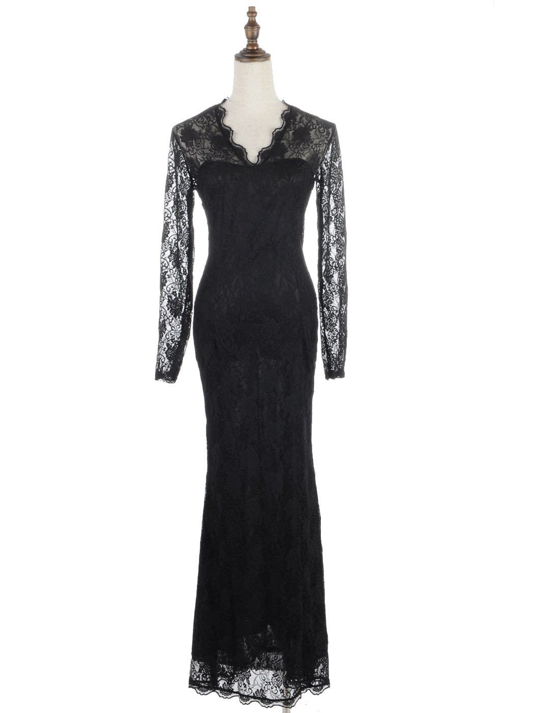 Long Sleeve Lace Maxi Dress