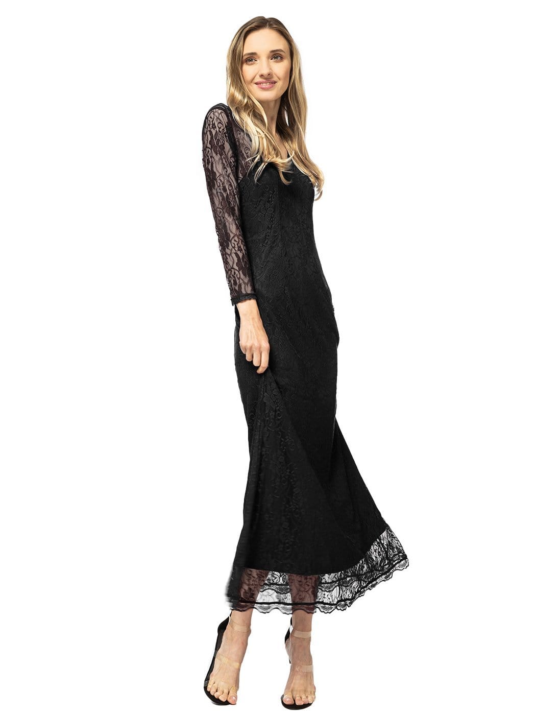 Long Sleeve Lace Maxi Dress