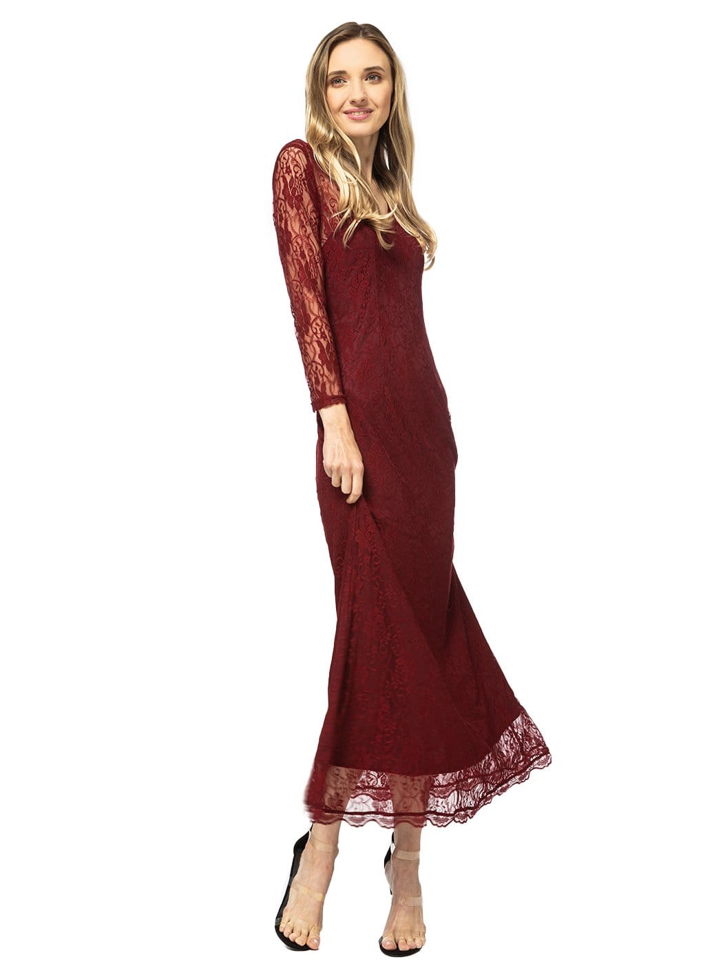 Long Sleeve Lace Maxi Dress