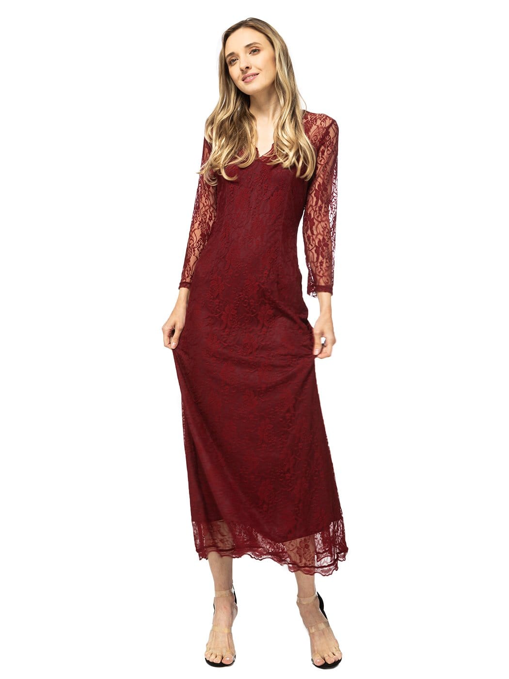 Long Sleeve Lace Maxi Dress