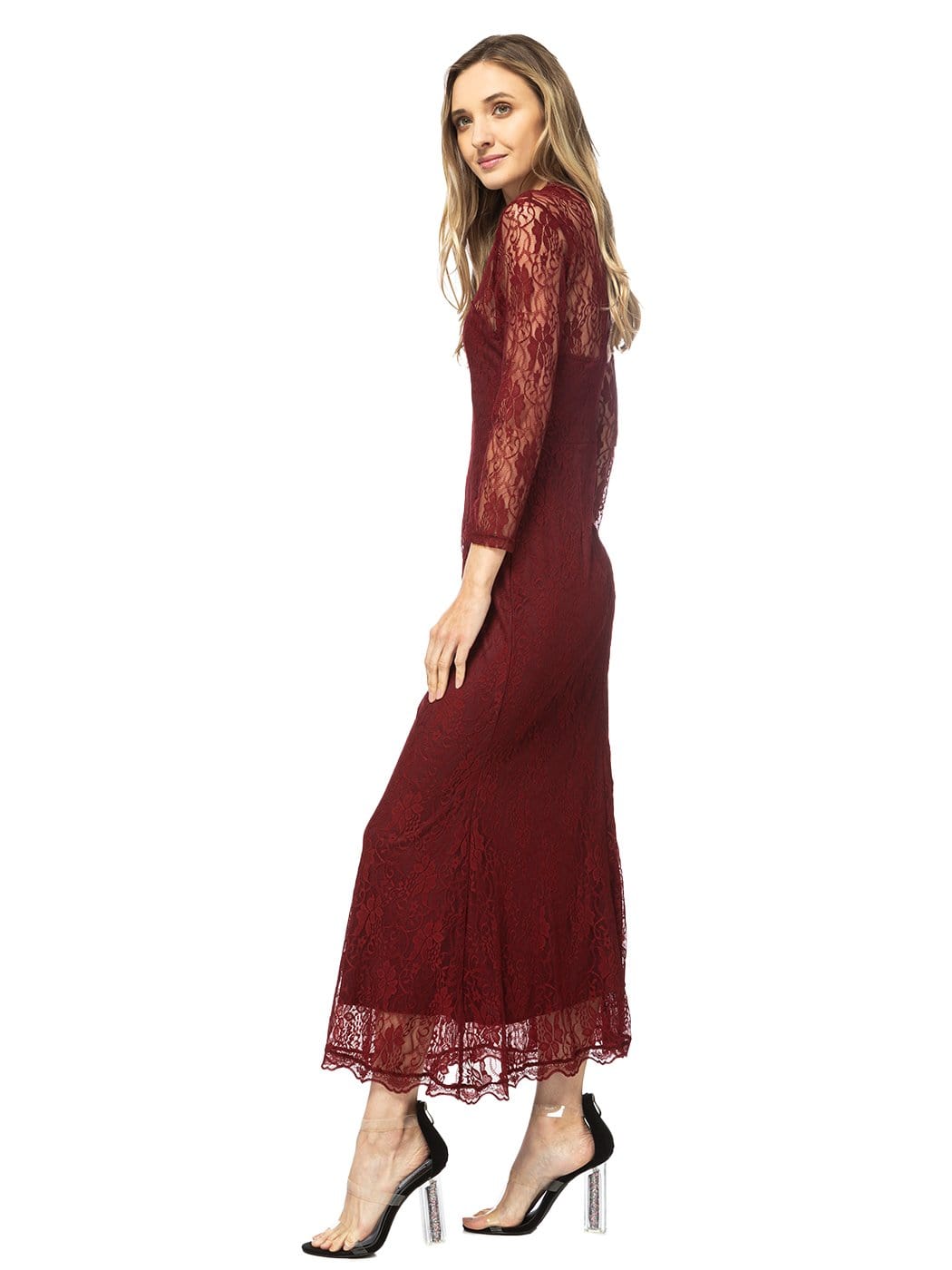 Long Sleeve Lace Maxi Dress