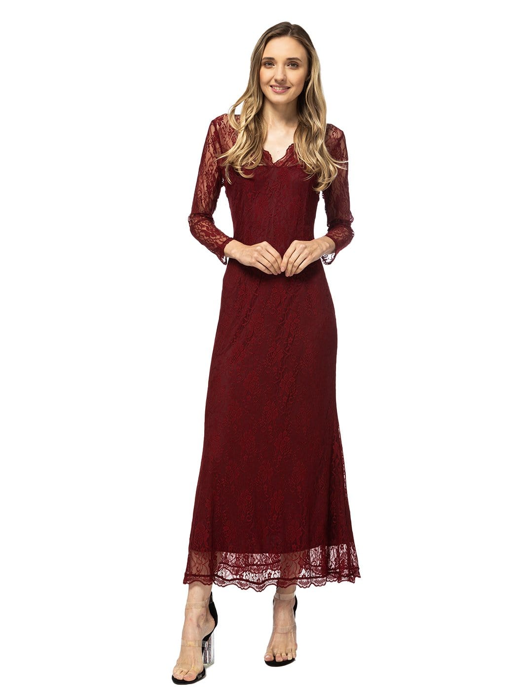 Long Sleeve Lace Maxi Dress