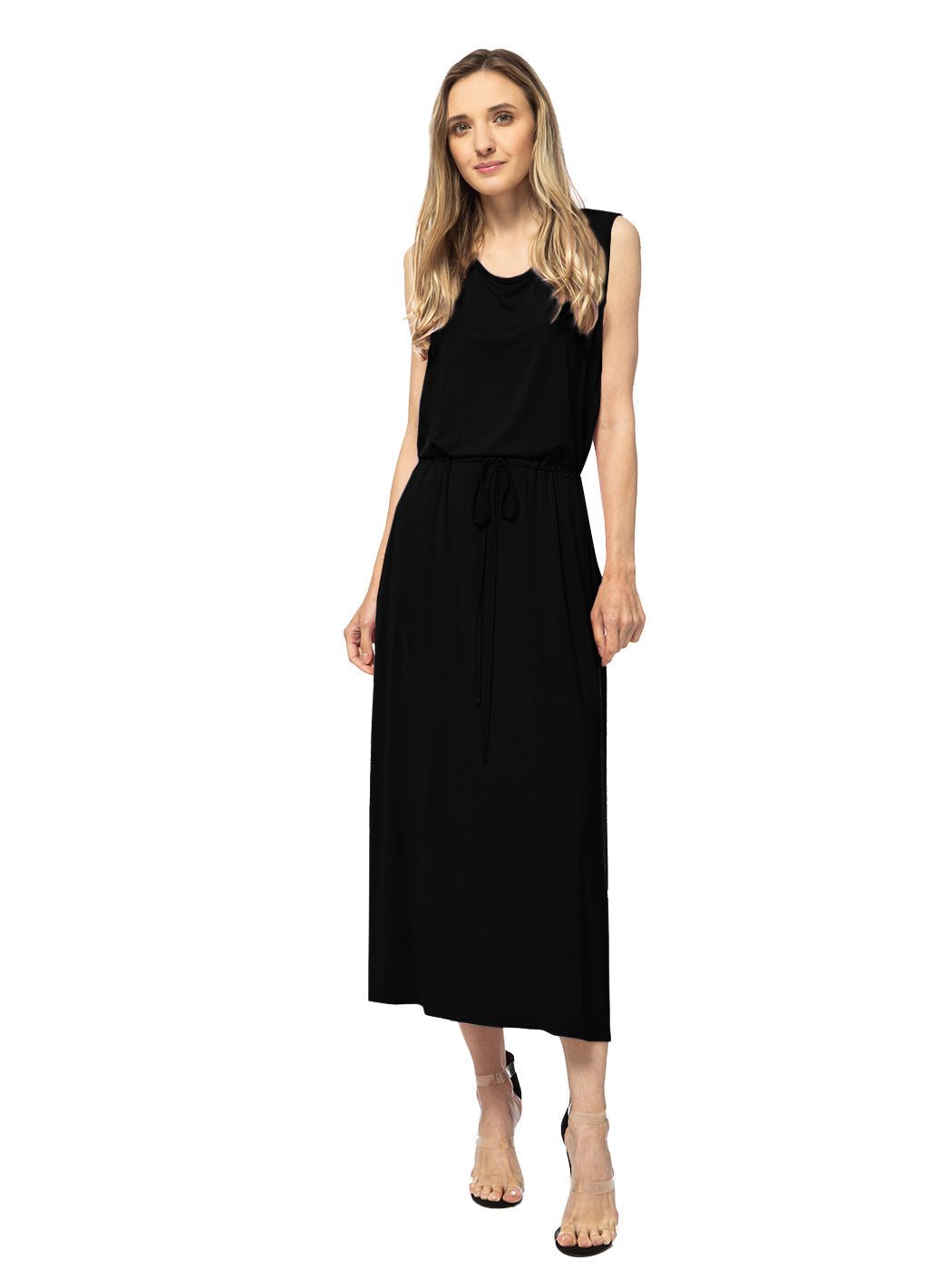 Maxi Length Drawstring Dress