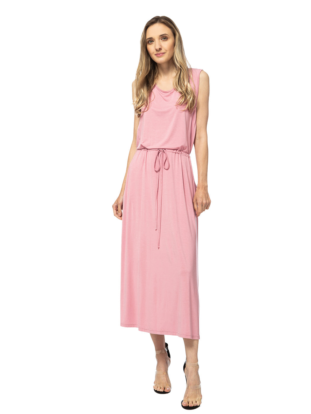 Maxi Length Drawstring Dress