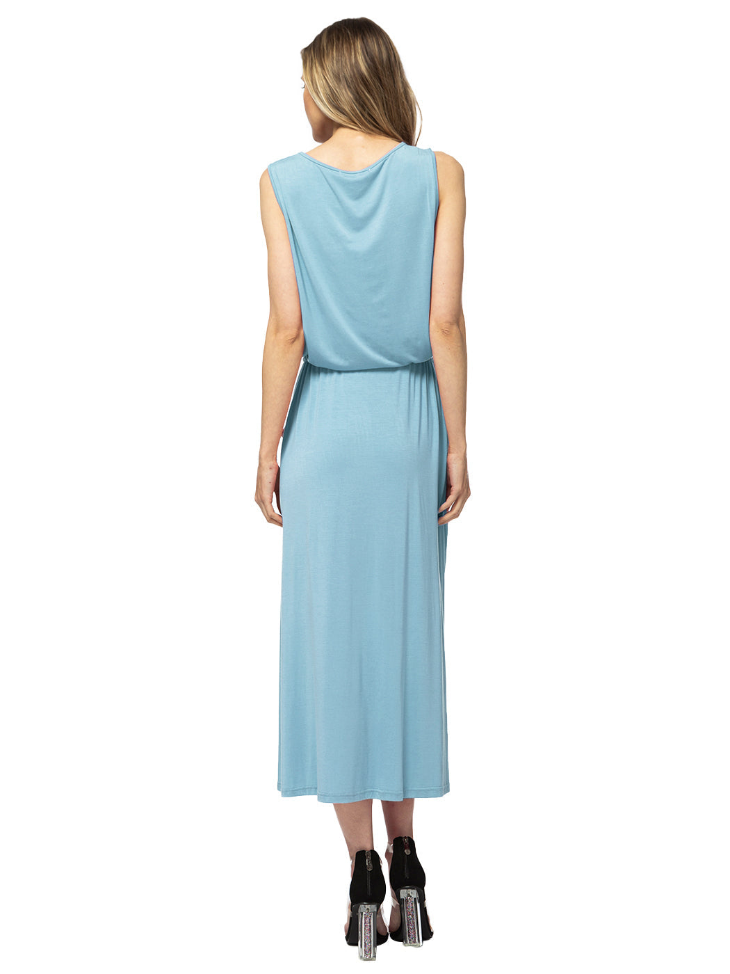 Maxi Length Drawstring Dress