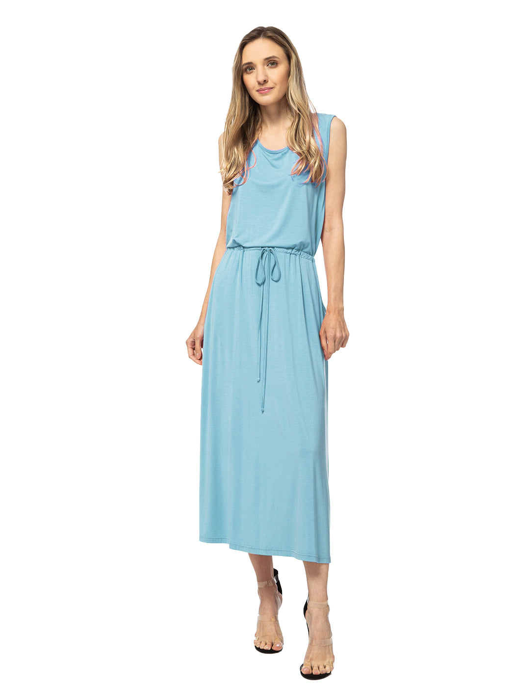 Maxi Length Drawstring Dress