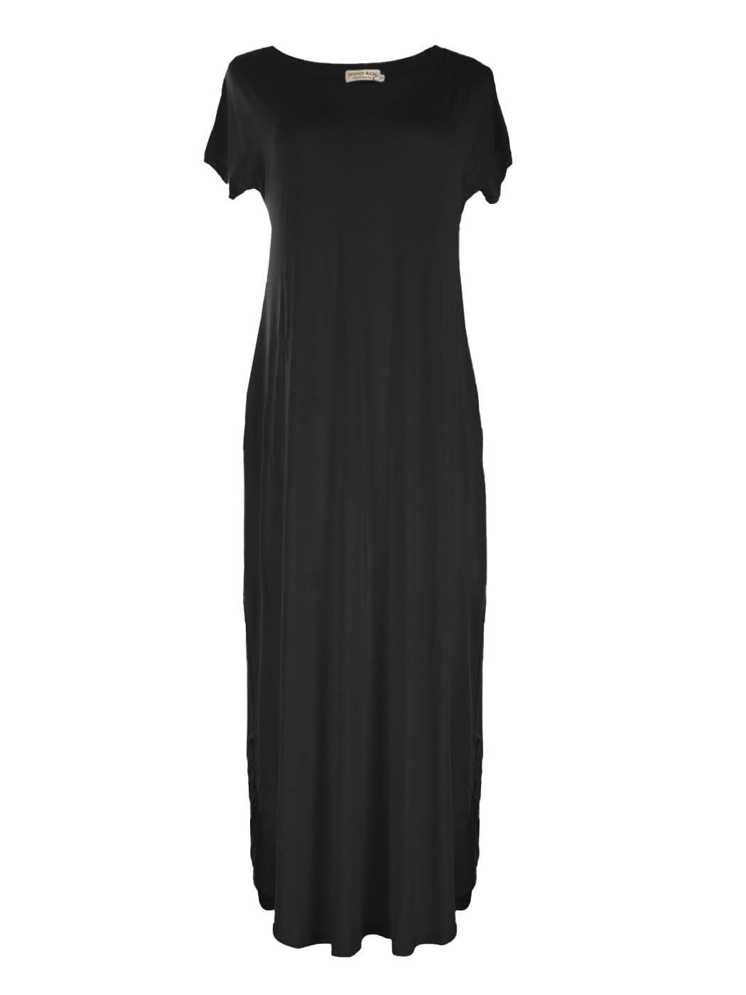V Short Sleeve Maxi Lounge Dress