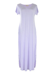 V Short Sleeve Maxi Lounge Dress