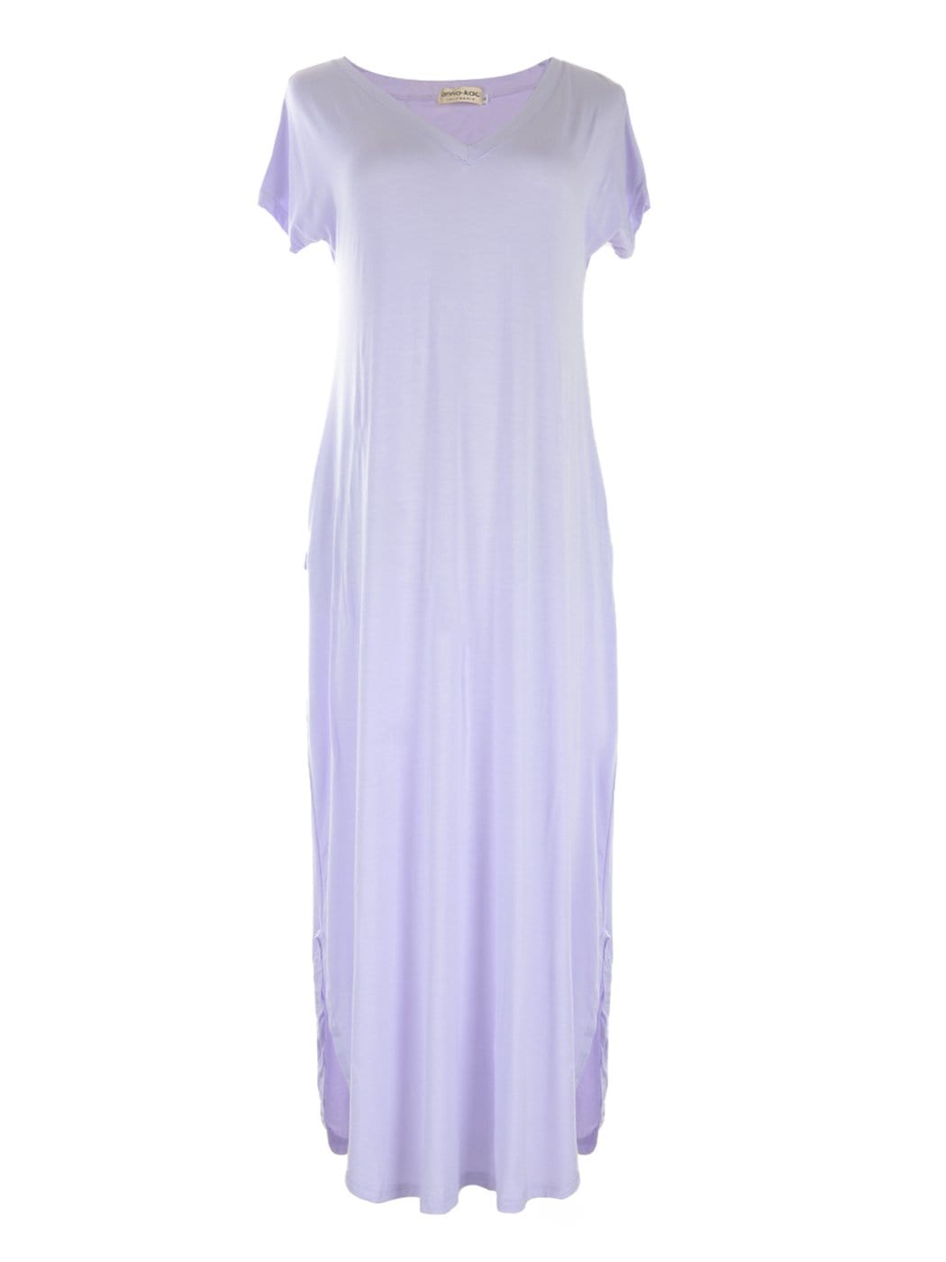 V Short Sleeve Maxi Lounge Dress