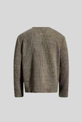 Waffle Knit Relaxed Long Sleeve Henley Tee