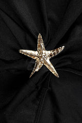 Starfish Detail Slit Skirt Three Piece Swim Set