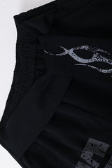 Flame Typography Wide Leg Sweatpants