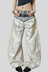 Digital Graphic Low Rise Straight Leg Jeans