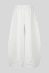 Distressed Typography Barrel Leg Pants
