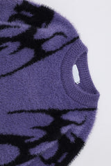 Mohair Flame Graphic Relaxed Sweater