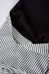 Layered Gothic Stripe Graphic Long Sleeve Shirt