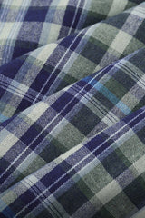 Plaid Hooded Full Zip Relaxed Shirt