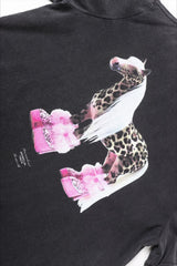 Horse Graphic Camo Layered Long Sleeve T-Shirt
