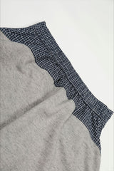 Plaid Panel Barrel Leg Sweatpants