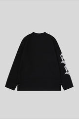 Graffiti Cross Graphic Waffle Long Sleeve Tee