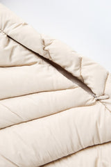 Asymmetric Quilted Hooded Puffer Jacket