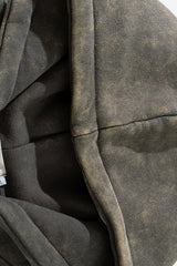 Fleece Washed Skull Pullover Hoodie