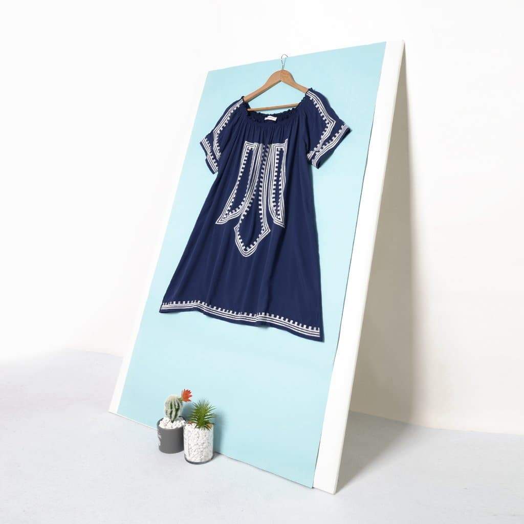 Printed Versatile Off Shoulder Dress