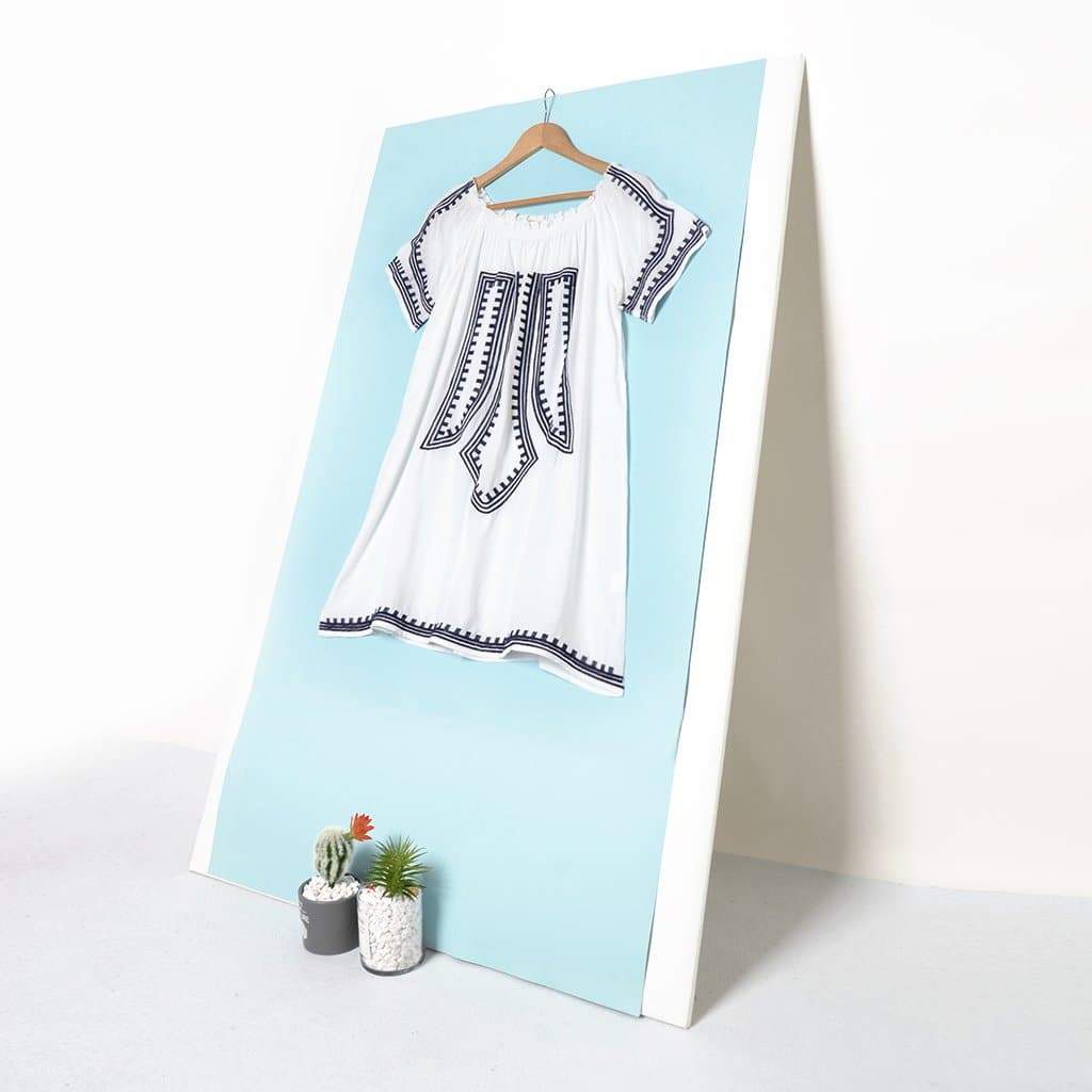 Printed Versatile Off Shoulder Dress