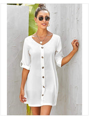 Vintage Flare Button Down Dress